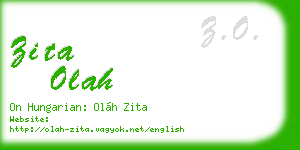 zita olah business card