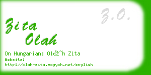 zita olah business card